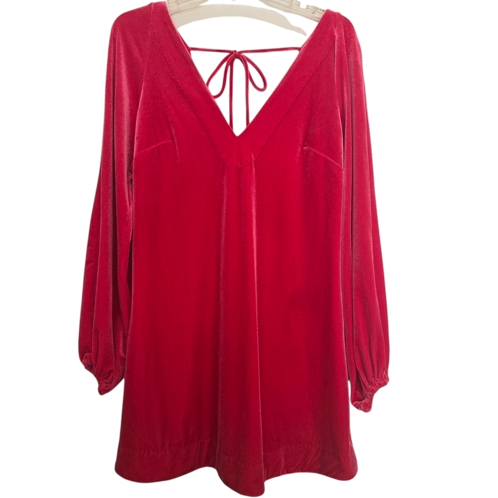 Free People Hot Pink Long Sleeve Dress